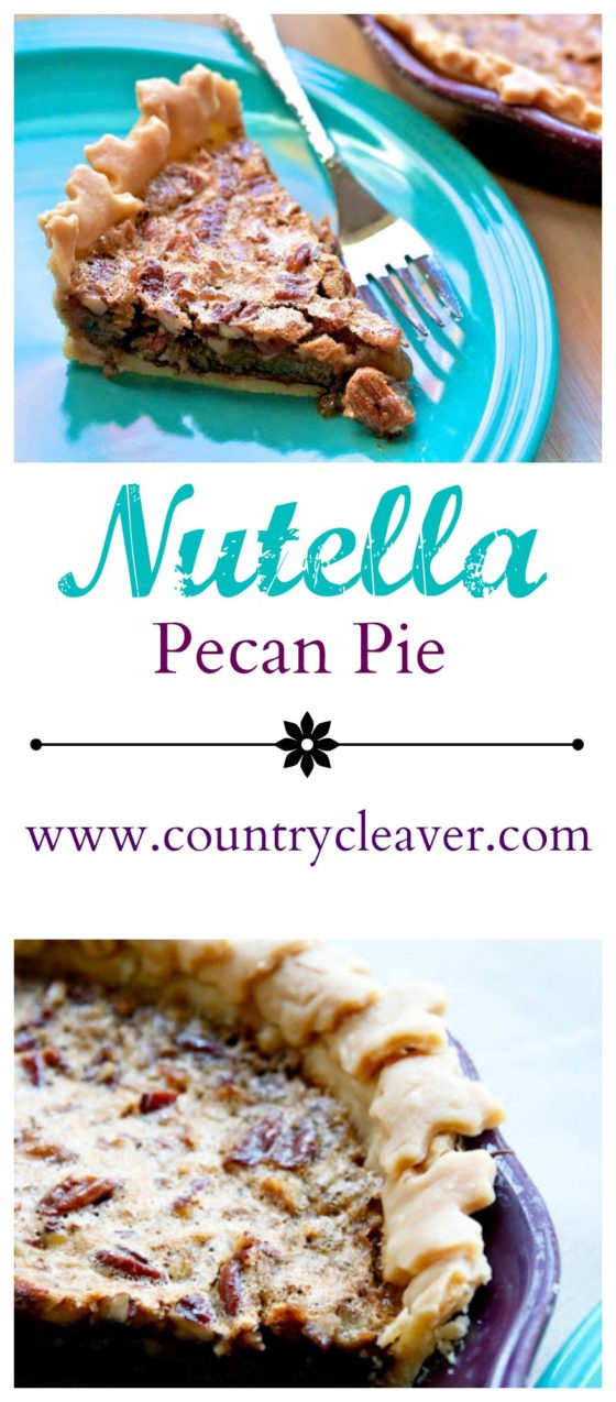 Nutella Pecan Pie - www.countrycleaver.com