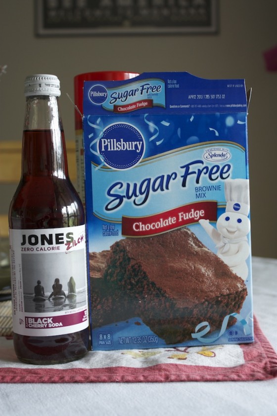 sugar free brownie and diet coke