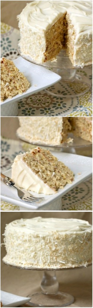 Tropical Hummingbird Cake - www.countrycleaver.com Mango, pineapple, walnuts and cream cheese frosting