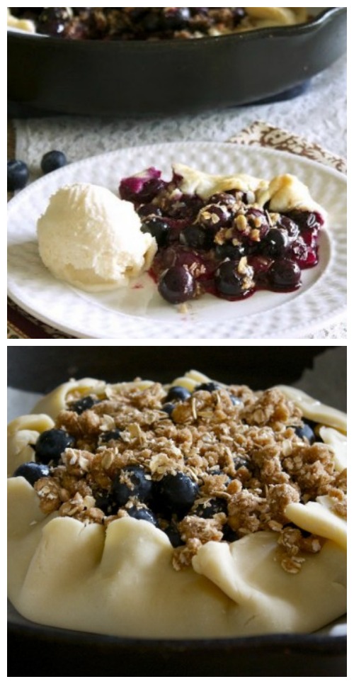 Easy Blueberry Crumble Galette - www.countrycleaver.com