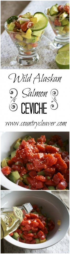 Wild Alaskan Salmon Ceviche - It's like sushi without the roll! - www.countrycleaver.com