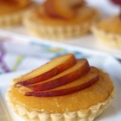 Close-up of a Mini Peach No-Bake Pie