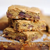 Chocolate Chip Bars in a stack