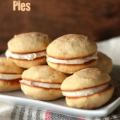 Egg Nog Whoopie Pies on a plate