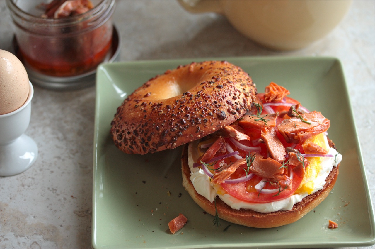 Smoked Salmon Breakfast Bagel Country Cleaver