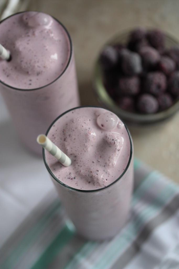 Blueberry Protein Smoothie - www.countrycleaver.com