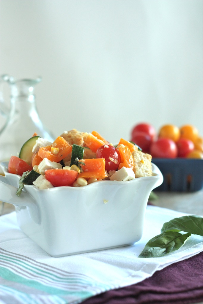 Summer Vegetable Panzanella - www.countrycleaver.com