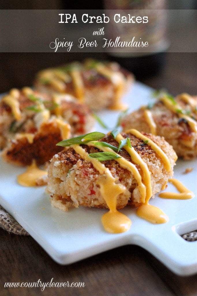 IPA Crab Cakes with Spicy Beer Hollandaise