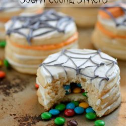 surprise sugar cookie stacks with candies coming out