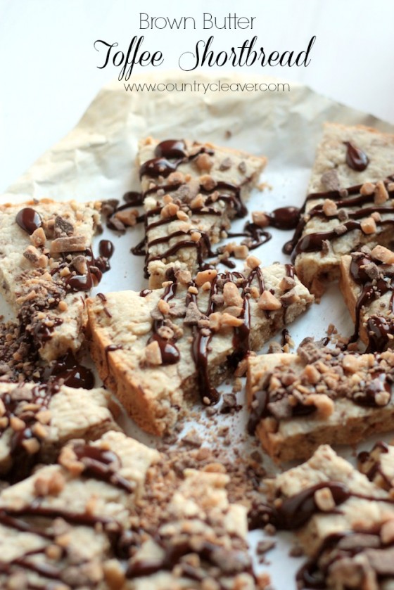 Brown Butter Toffee Shortbread with Chocolate Ganache