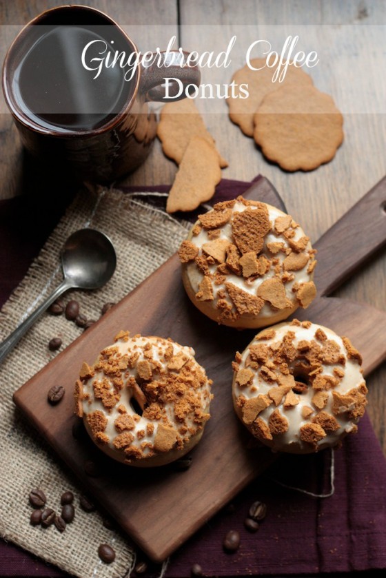 Gingerbread Coffee Baked Donuts - www.countrycleaver.com
