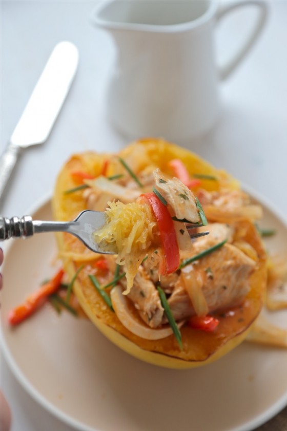 Light and Healthy Red Curry Spaghetti Squash Bowls