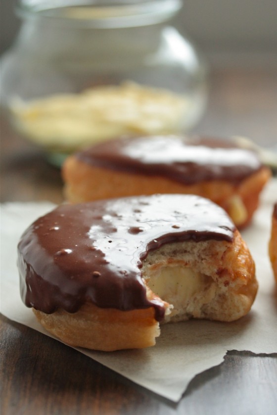 Bismark Doughnut with Homemade Pastry Cream - www.countrycleaver.com