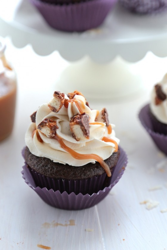 Samoas Cupcakes with Coconut Buttercream www.countrycleaver.com