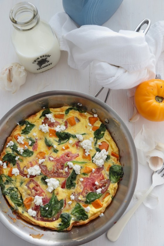 Sweet Potato and Spring Vegetable Frittata - www.countrycleaver.com