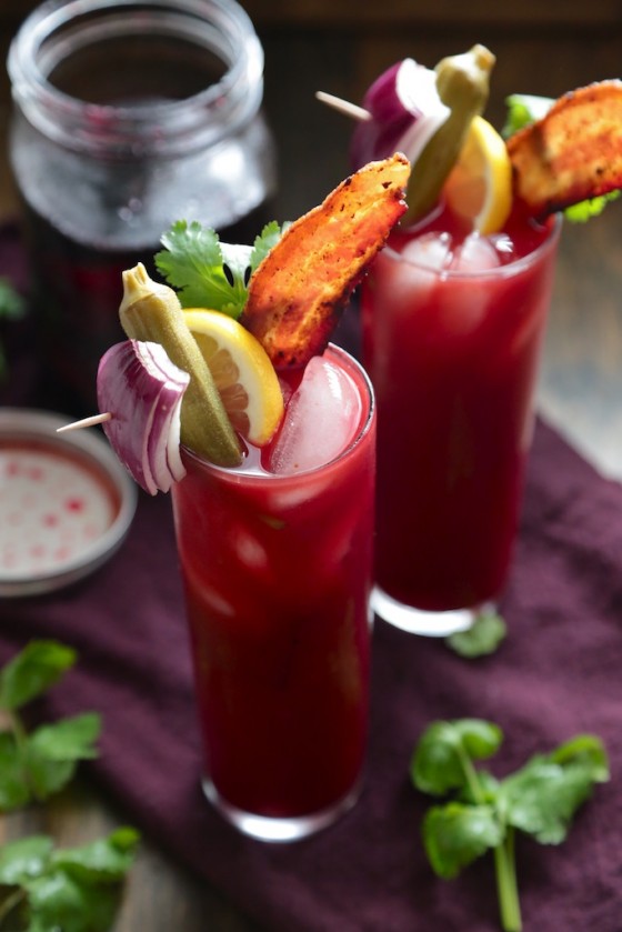 DIY Beet Infused Vodka Bloody Mary - www.countrycleaver.com
