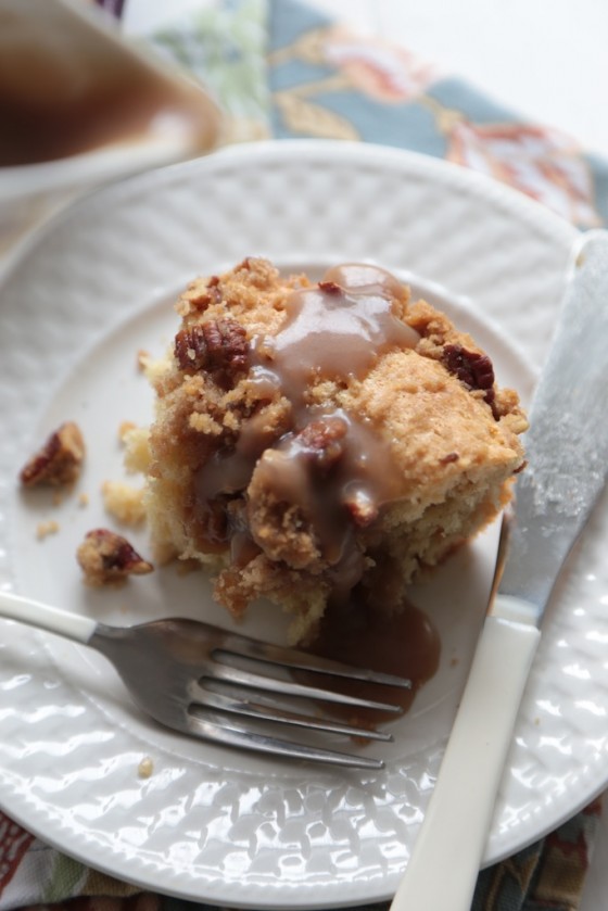 World's BEST Coffee Cake with Buttermilk Sauce - www.countrycleaver.com