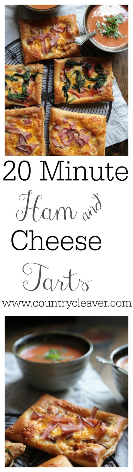 20 Minute Ham and Cheese Tarts
