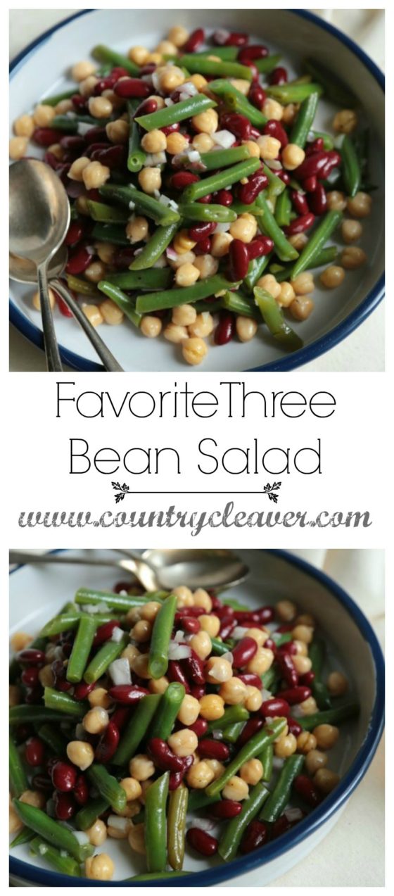 Favorite Three Bean Salad - www.countrycleaver.com