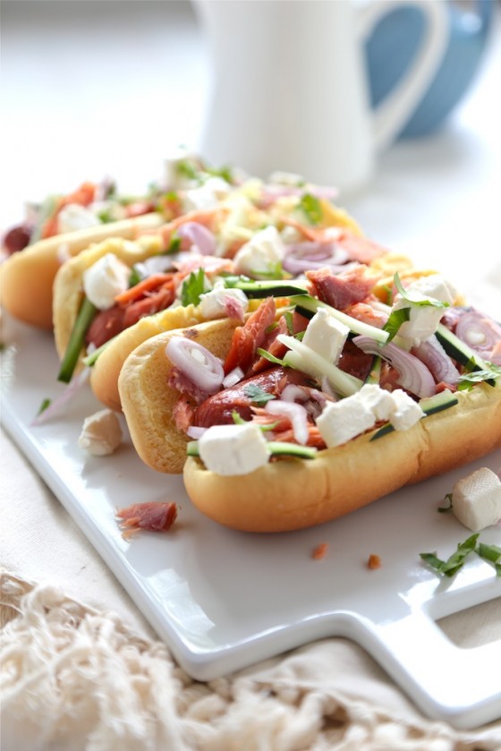 Smoked Salmon Seattle Hot Dog - The cream cheese is a GAME CHANGER!  www.countrycleaver.com