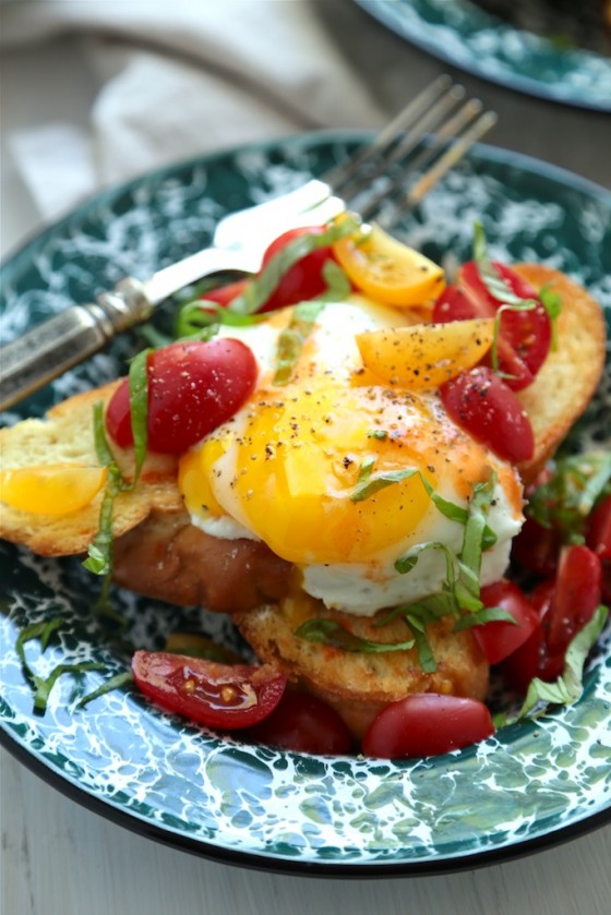Breakfast Egg Crostini with Tabasco