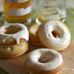 Baked Apple Fritters with Whiskey Glaze - www.countrycleaver.com