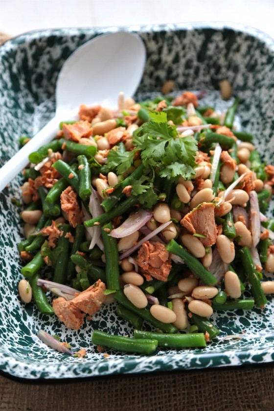 Green Bean and Salmon Salad - www.countrycleaver.com