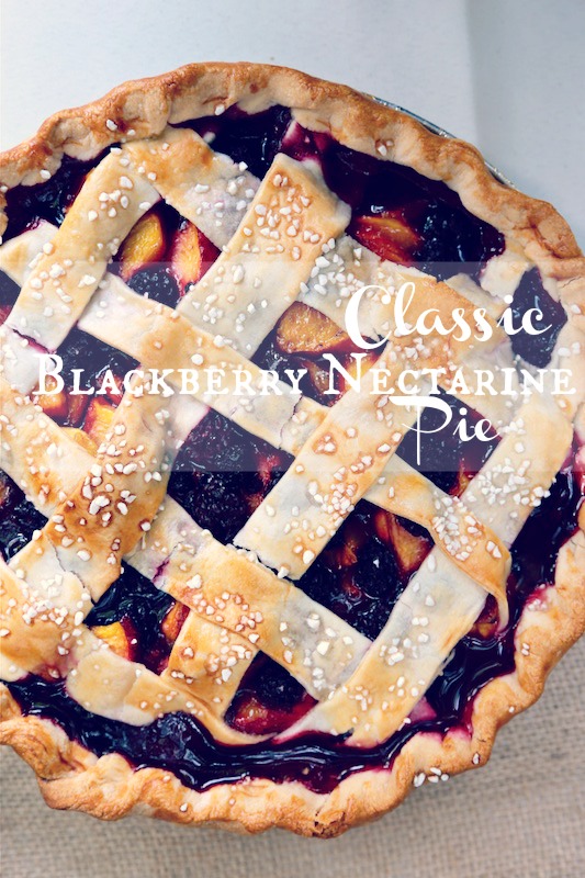 Classic Blackberry Nectarine - www.countrycleaver.com The best seasonal pie you will ever have with fresh blackberries and nectarines #pie #seasonal #blackberry #peach #nectarine