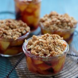 Mini Plum and Peach Cobblers - www.countrycleaver.com