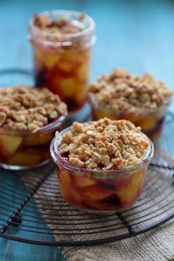 Mini Plum and Peach Cobblers - www.countrycleaver.com 