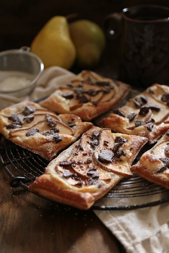 Quick and Easy Pear Chocolate Cream Cheese Danish - www.countrycleaver.com