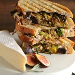 Fig and Roast Chicken Brie Panini - www.countrycleaver.com