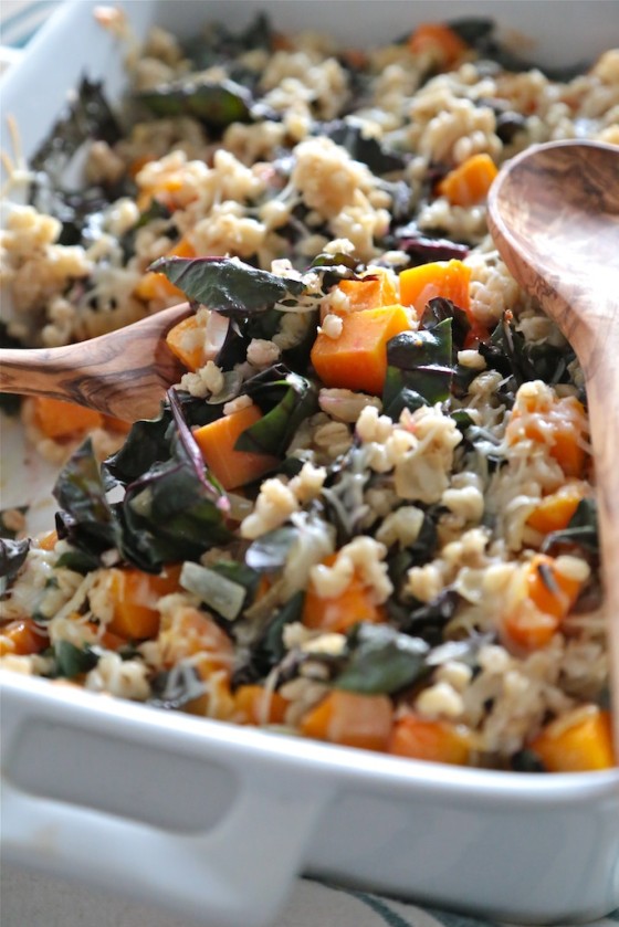 Butternut Squash and Barley Stuffing - www.countrycleaver.com