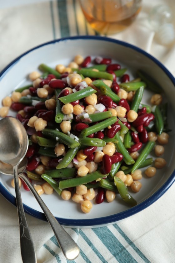 Favorite Three Bean Salad - Packed with protein and fiber - www.countrycleaver.com