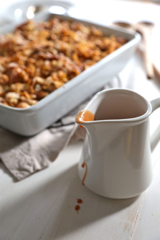 Banana Rum Caramel Crunch Bread Pudding - www.countrycleaver.com Epically awesome and oh so sinful!
