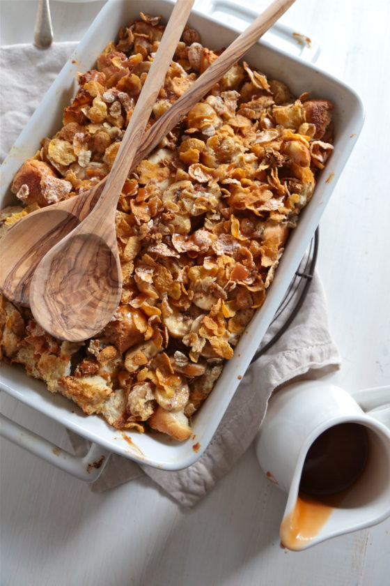 Banana Rum Caramel Crunch Bread Pudding - www.countrycleaver.com Epically awesome and oh so sinful!