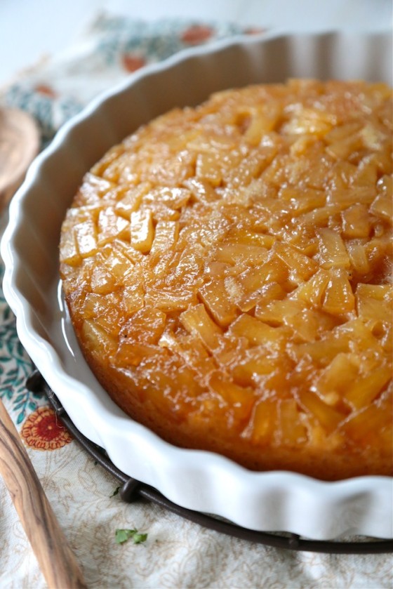 Lightened Up Pineapple Upside Down Cake - www.countrycleaver.com