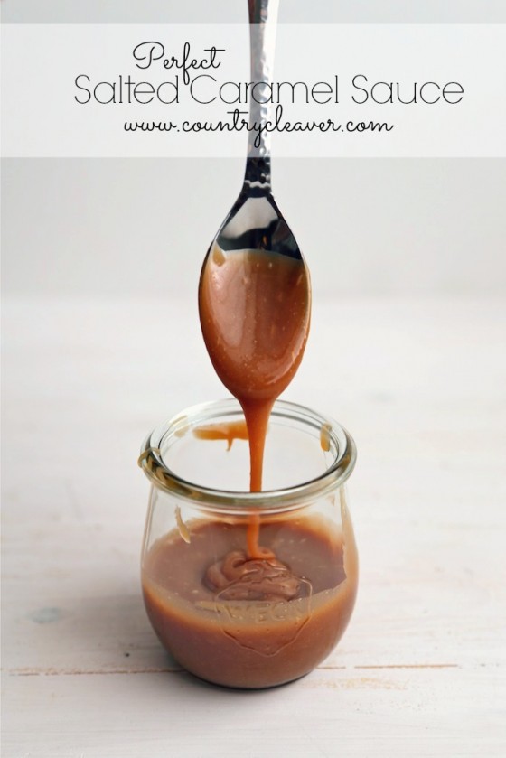 Perfect-Salted-Caramel-Sauce-www.countrycleaver.com with step by step photos for no fail caramel!
