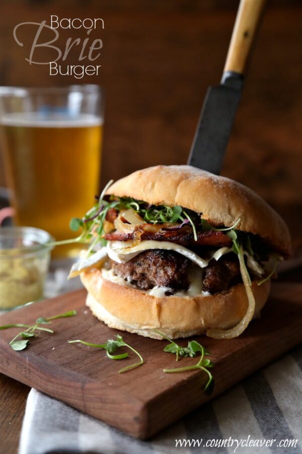 Bacon Brie Burger - www.countrycleaver.com
