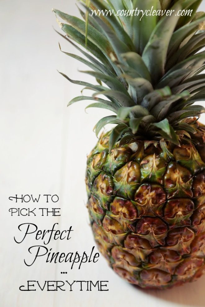 How to Pick the Perfect Pineapple EVERYTIME - www.countrycleaver.com