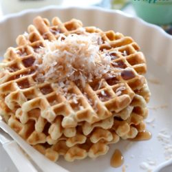 Toasted Coconut Buttermilk Waffles - www.countrycleaver.com