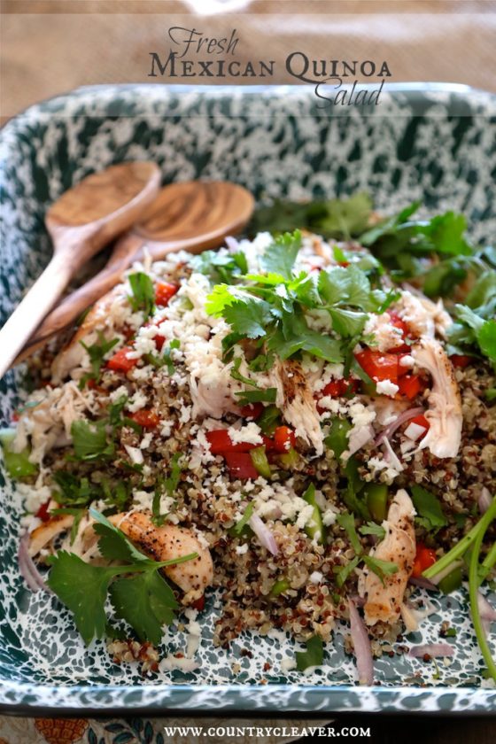 Fresh Mexican Quinoa Salad - www.countrycleaver.com Easy, fresh and packed with protein!