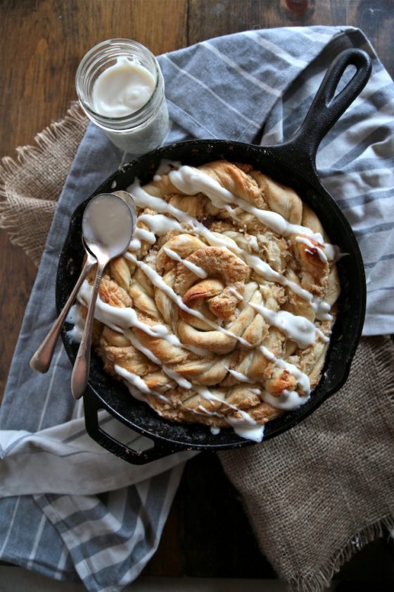 Lemon Coconut Swirl Skillet Danish - www.countrycleaver.com This takes that average cinnamon roll up a million notches!