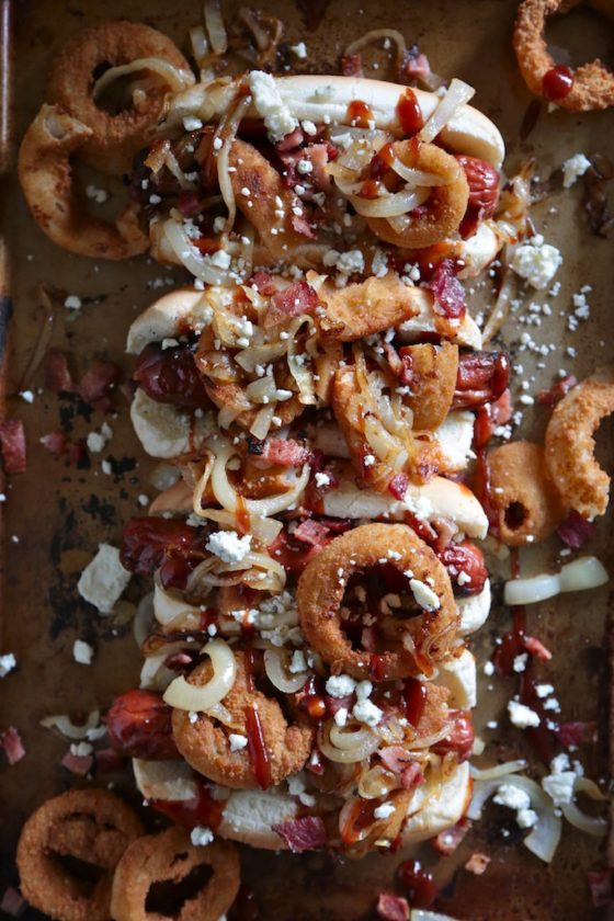 Bacon Blue Cheese Cowboy Dog - www.countrycleaver.com