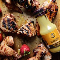 Strawberry Honey Mustard South Carolina Style BBQ Sauce - The best grilled chicken you will ever have from www.countrycleaver.com