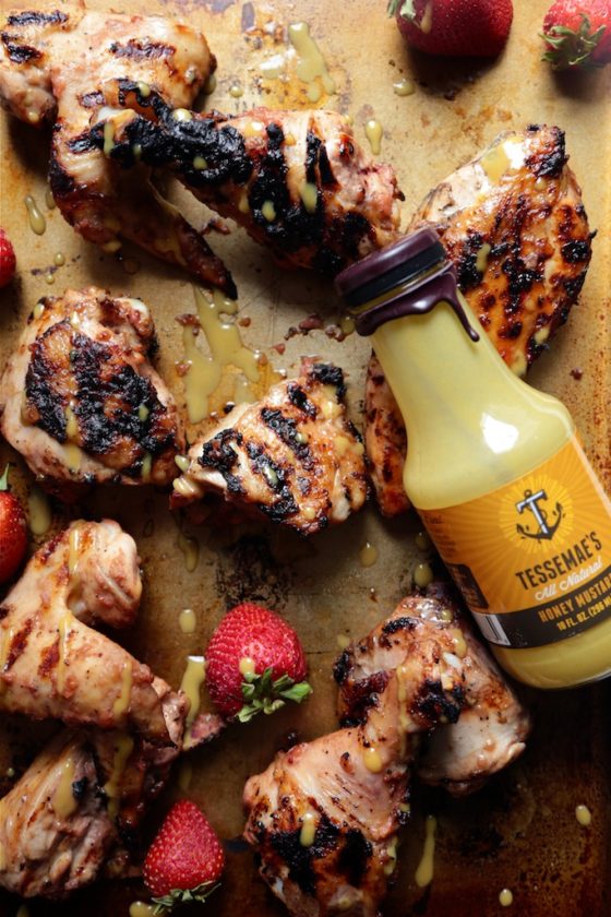 Strawberry Honey Mustard South Carolina Style BBQ Sauce - The best grilled chicken you will ever have from www.countrycleaver.com