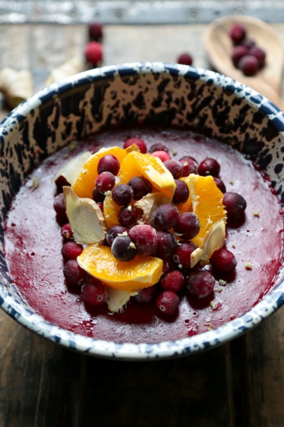 Ginger Orange Jellied Cranberry Sauce - So simple. make smooth right in your blender!! www.countrycleaver.com