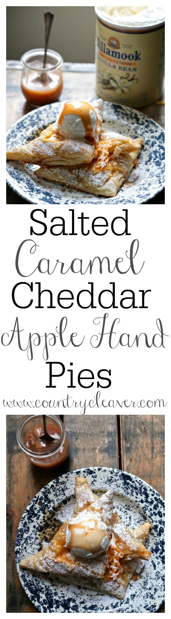 Salted Caramel Cheddar Apple Hand Pies