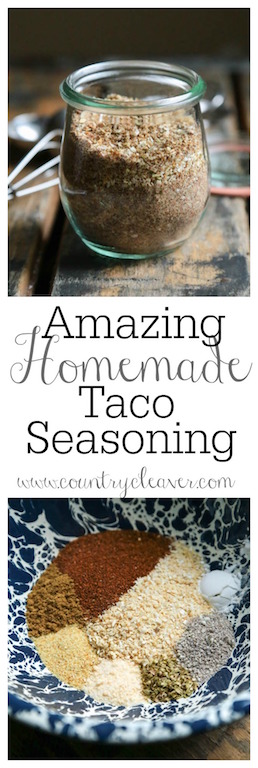 Amazing Homemade Taco Seasoning - So easy, preservative free, and all natural! - www.countrycleaver.com