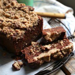 Double Chocolate Chip Gingerbread Streusel Pound Cake - www.countrycleaver.com